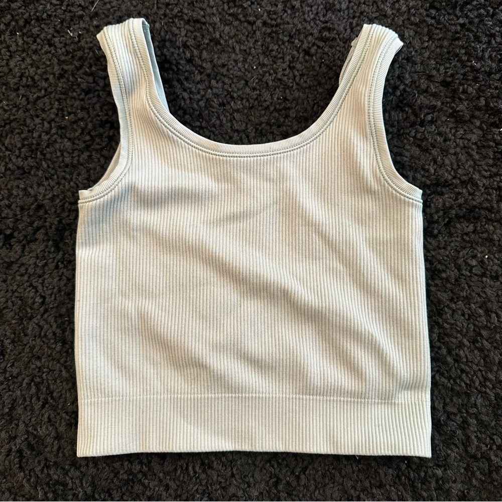 054 Athleta Girls - Women's Ribbed Tank Top - Mint Green